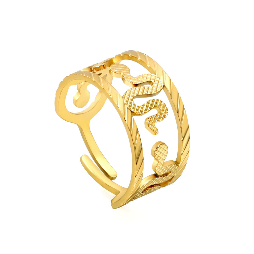 Layered Medusa Adjustable Ring