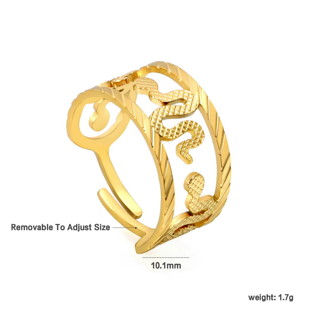 Layered Medusa Adjustable Ring