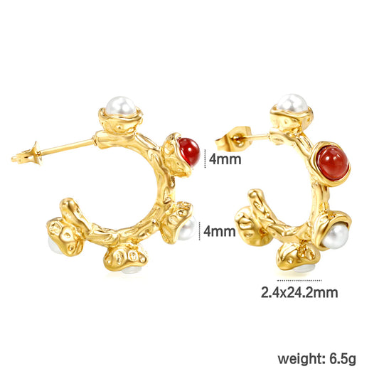 Jana in Red Earring