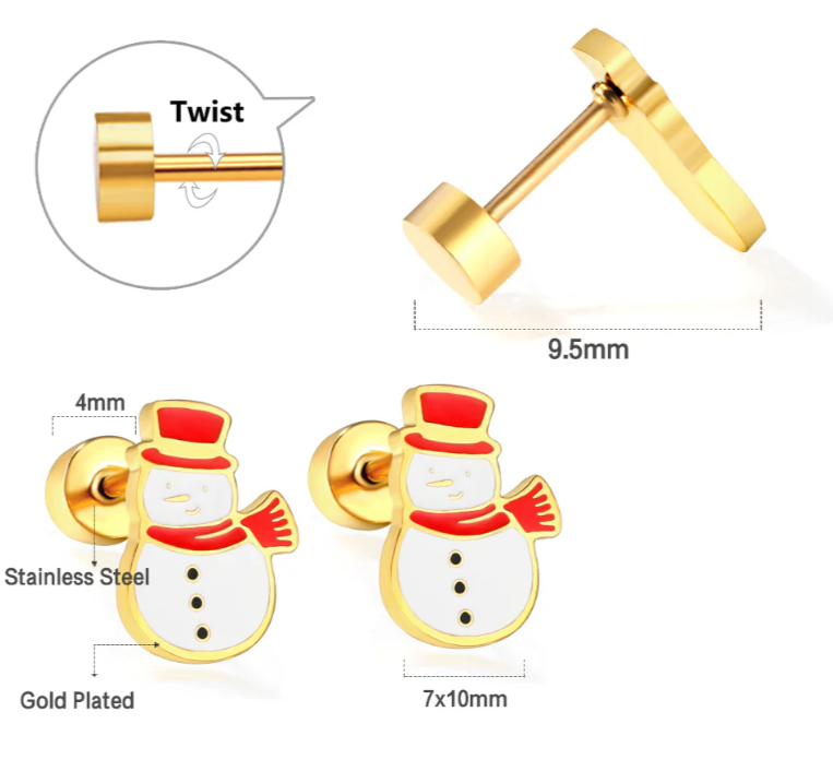 Snowman Comfy Earring