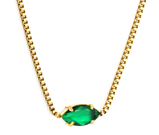 Maisa Green Gem Necklace